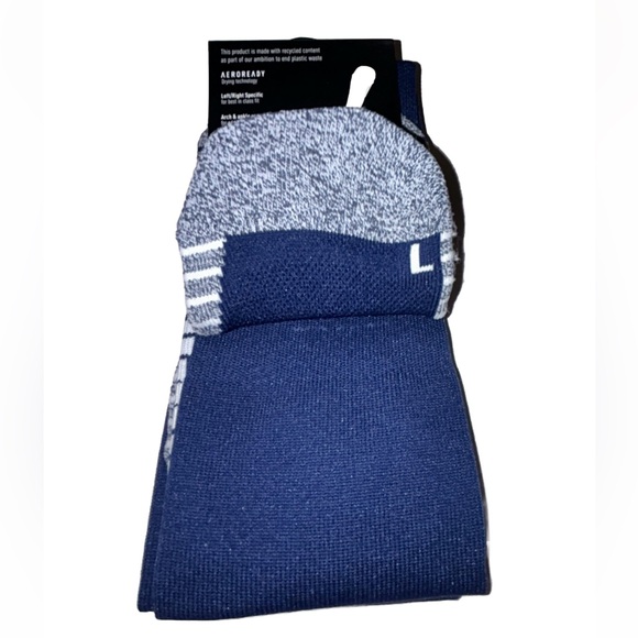 Adidas Team Speed OTC Soccer Socks 1 Pair Youth 13C-4Y Navy Blue White Logo NEW! - Picture 9 of 11